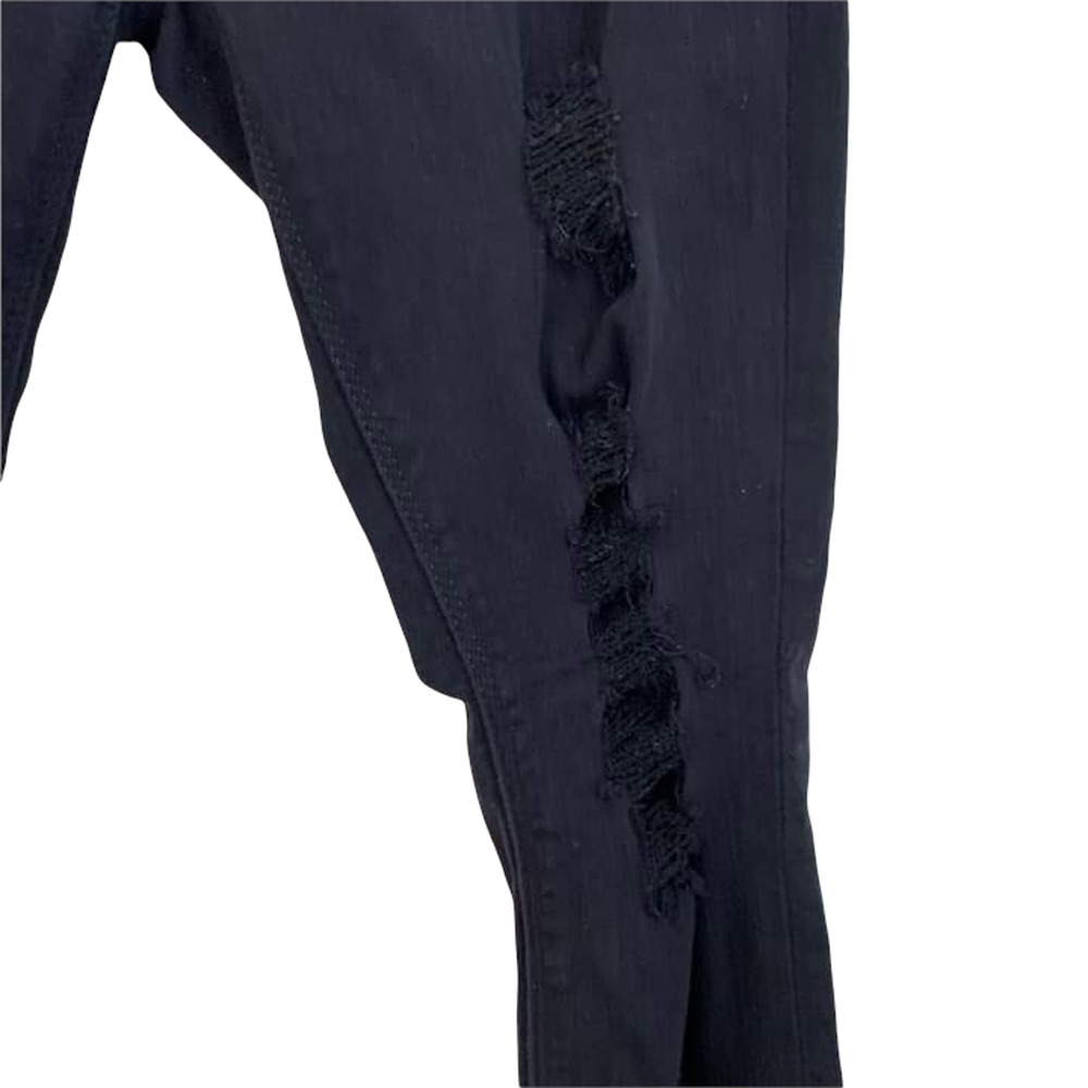 EXPRESS Black Skinny Distressed Legging Mid Rise Size 4S - Picture 3 of 7